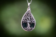 tree of life moss agate always in my heart cremation necklace